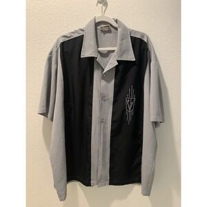 Lucky Paradise Clothing Bowling Shirt Men 3XL Grey Black